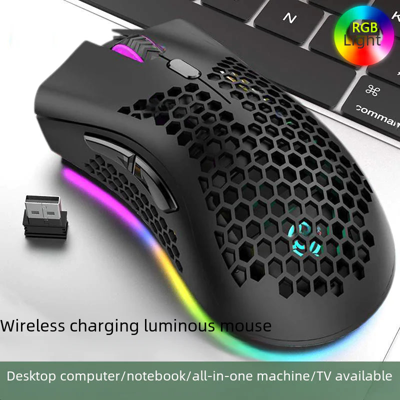 BM600 Wireless Gaming Mouse with Rechargeable Lighting