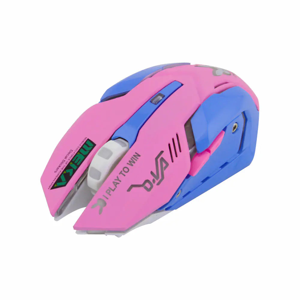 Pink Rechargeable Wireless Gaming Mouse for Girls