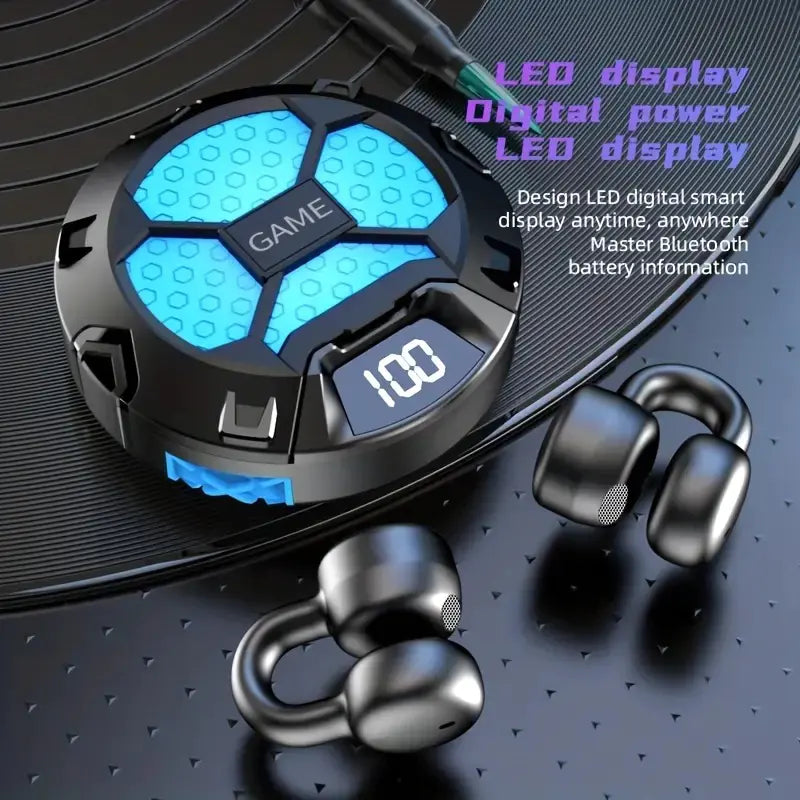 Wireless Esports Gaming Headset with Digital Display