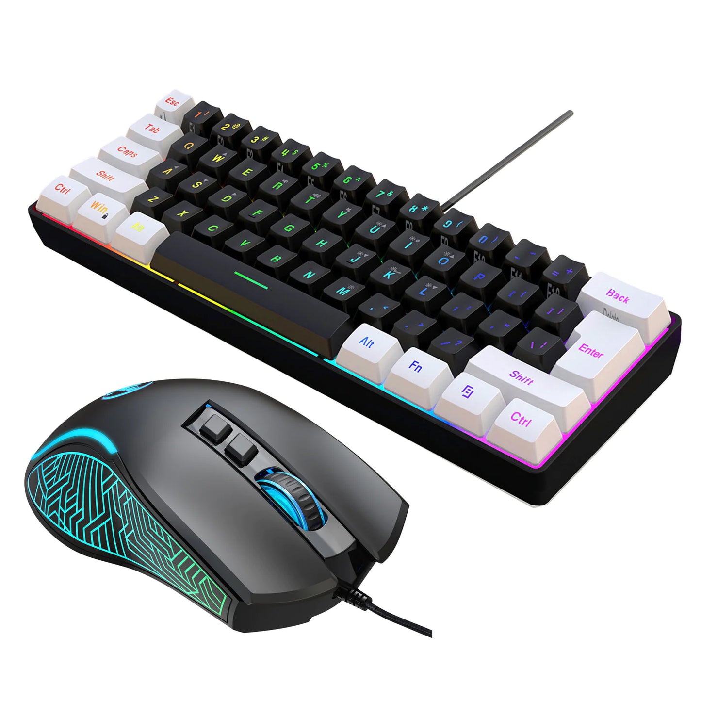 Simple Wired 61-Key Membrane Gaming Keyboard