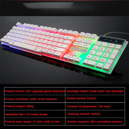 ReddyKai R260 RGB Backlit USB Wired Gaming Keyboard